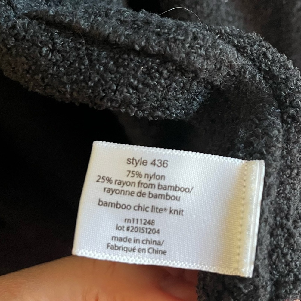 BAREFOOT DREAMS Bamboo Chic Lite Calypso Wrap Cardigan Black S/M - Picture 6 of 7